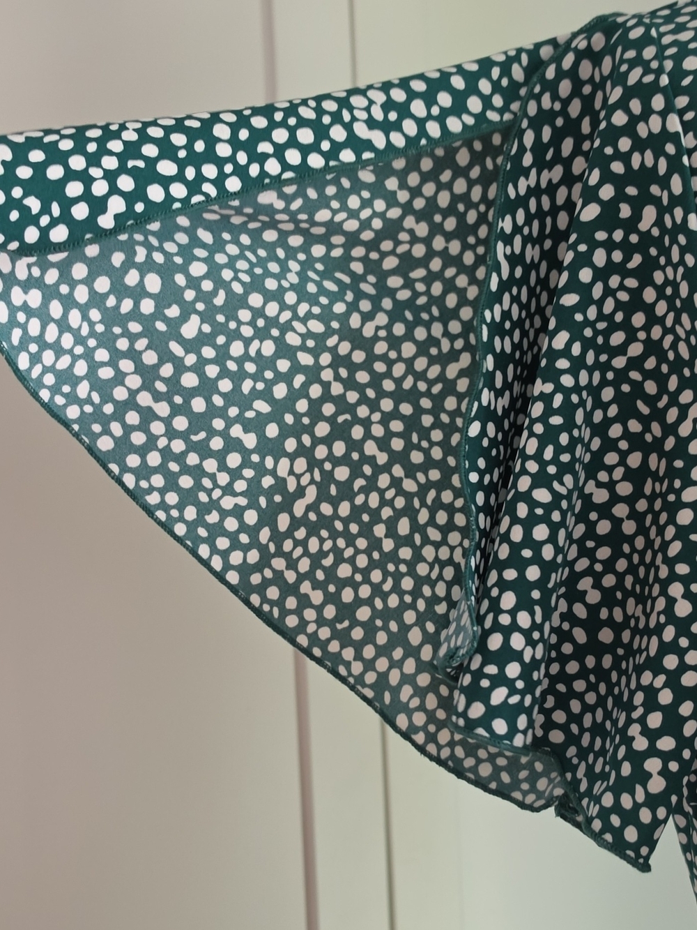 Cupshe Navy Midi Wrap Dress with White Dot Print - Picture 5 of 7